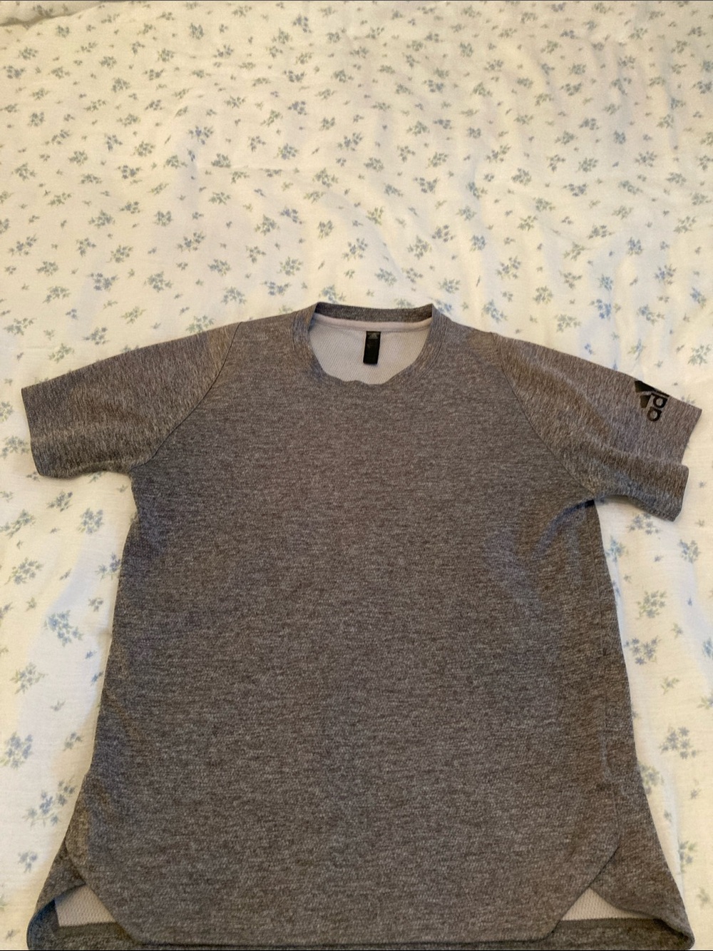 adidas Men's Heather Gray Short-Sleeve Athletic Tee